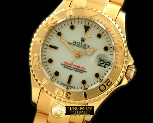 롤렉스 Yachtmaster Mid YG White Swiss Eta 2836/3135 -ROLYM047A