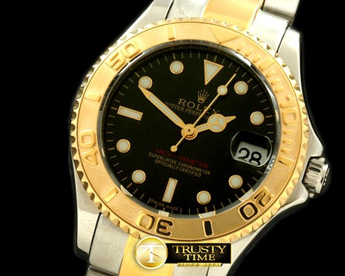 롤렉스 Yachtmaster Mid SS/YG Black Asia 2813 -ROLYM061A