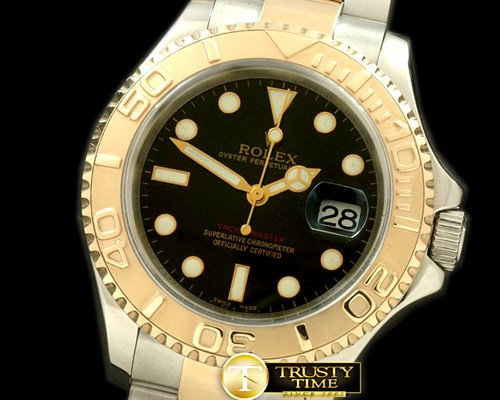 롤렉스 Yachtmaster Men SS/YG TT Black Asian 2836/3135 -ROLYM064B
