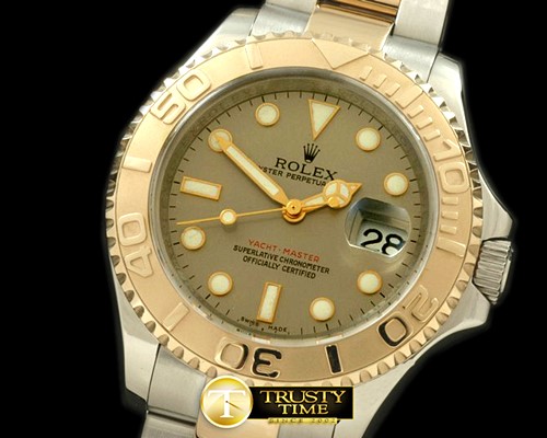 롤렉스 Yachtmaster Men SS/YG TT Grey Asia 2813 25J 28800 -ROLYM065C