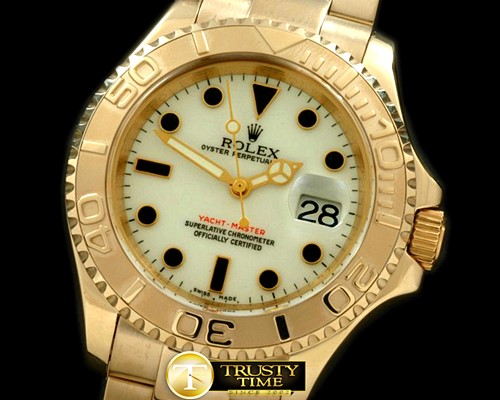 롤렉스 Yachtmaster Men FG White Asian Clone 2836/3135 -ROLYM067B