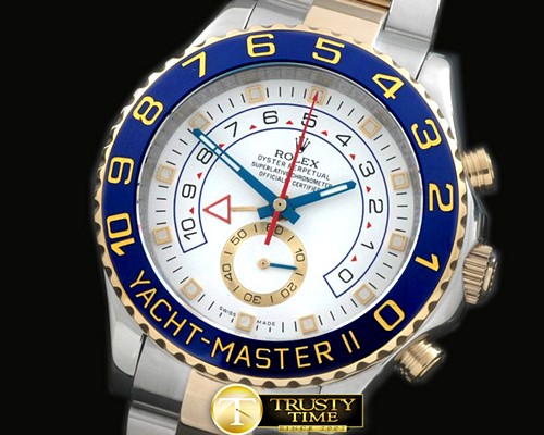 롤렉스 Yachtmaster II (42mm) SS/YG White Asia 7750 -ROLYM074