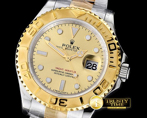 롤렉스 16623 Yachtmaster Men TT Gold JF Asia 2836 -ROLYM094B