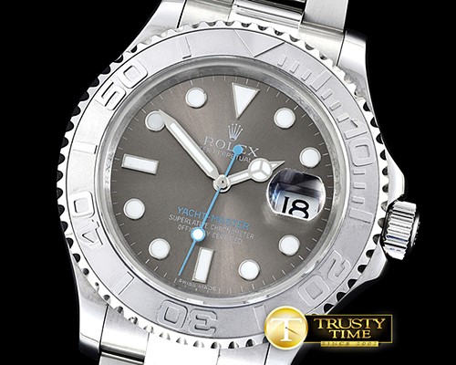 롤렉스 YachtMaster Men 18K Wrapped YG/SS Grey BP Swiss 2836 -ROLYM107