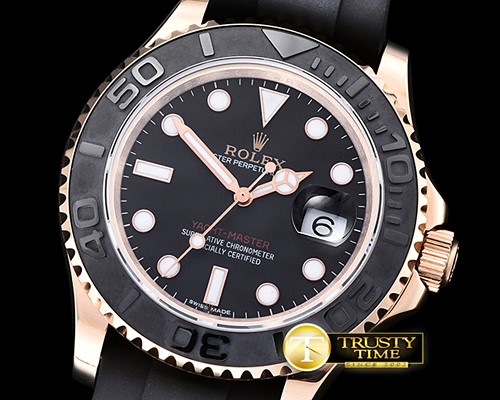 롤렉스 YachtMaster 116655 40mm RG/RU Black BP Ult A3135 Mod -ROLYM114