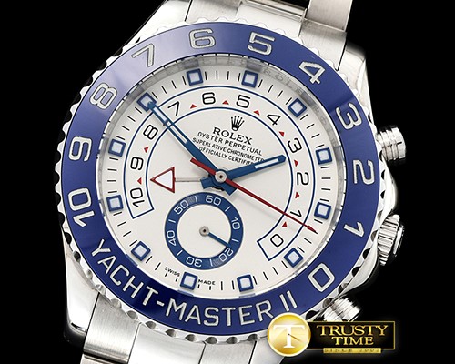 롤렉스 YachtMaster II Blue SS/SS White BP Asia 2813 Mod -ROLYM125