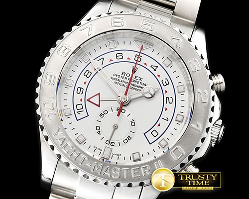 롤렉스 YachtMaster 116689 SS/SS White BP Asia 7750 Mod -ROLYM127A