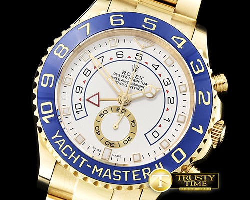 롤렉스 YachtMaster 116688 Blue YG/YG White BP Asia 7750 Mod -ROLYM128