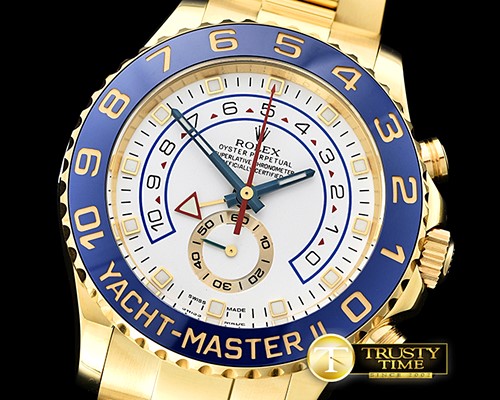 롤렉스 YachtMaster 116688 Blue YG/YG White JF Asia 7750 Mod -ROLYM134B