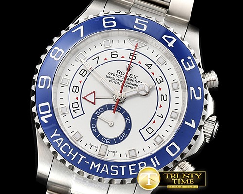 롤렉스 YachtMaster 116680 Blue SS/SS White BP Asia 4161 Mod -ROLYM138B