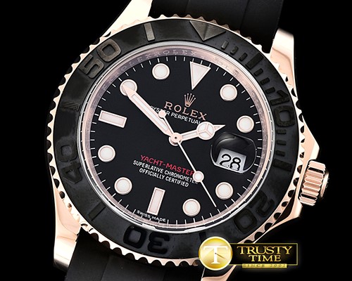 롤렉스 YachtMaster 116655 40mm RG/RU Black WF Ult Asia 2836 -ROLYM141