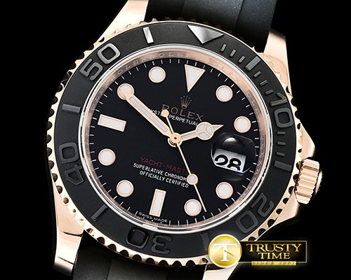 롤렉스 YachtMaster 116655 40mm RG/RU Black ARF Asia 2836 -ROLYM147