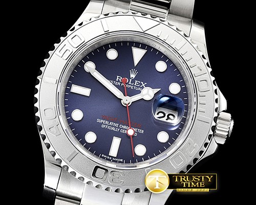 롤렉스 YachtMaster Mens 116622 904L SS/SS Blue GMF Asia 3135 -ROLYM150B