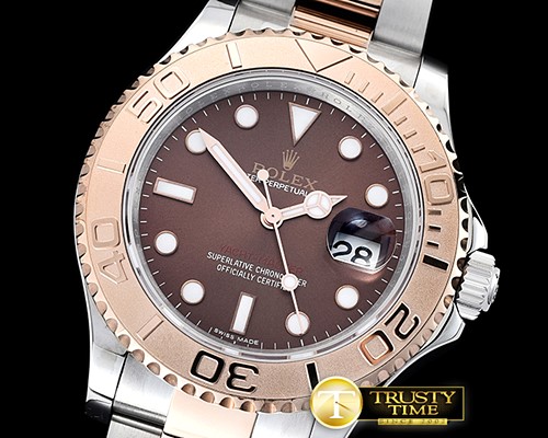 롤렉스 YachtMaster 116623 40mm 904L RG/SS Brown GMF A3135 -ROLYM155