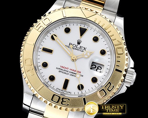 롤렉스 YachtMaster 116613 40mm 904L YG/SS White GMF A3135 -ROLYM157