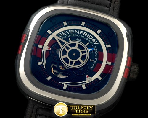세븐프라이데이 SevenFriday P11 PVD/SS/LE Black Jap Miyota -SF009