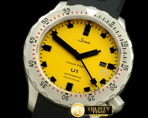 SINN U1 JR Limited Ed Automatic SS/RU Yellow Swiss 2836 -SINN030B