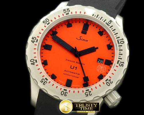 SINN U1 JR Limited Ed Automatic SS/RU Red Asian 2813 -SINN031A