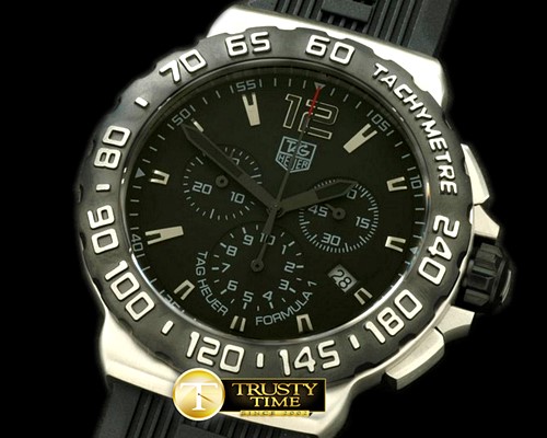 태그호이어 Formula 1 SS/RU Blk/Blk Swiss Eta Quartz Chrono -TAG0168A