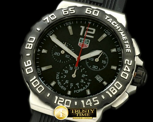 태그호이어 Formula 1 SS/RU Black Swiss Eta Quartz Chrono -TAG0168B