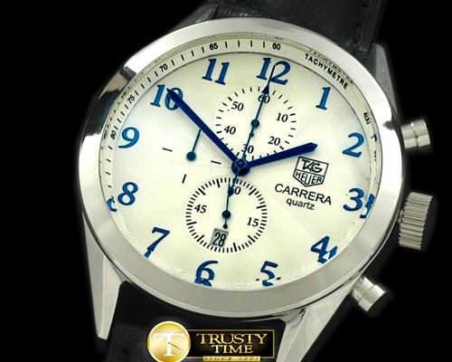 태그호이어 Carrera Vintage SS/LE White Jap Qtz -TAG0171B