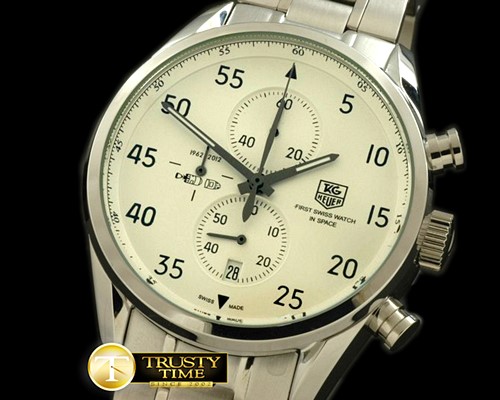 태그호이어 Carrera 1887 Spacex SS/SS White Jap Qtz -TAG0191A