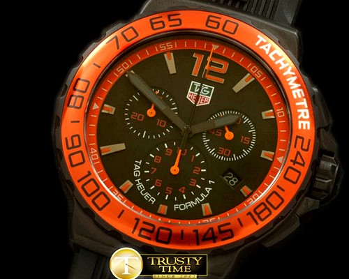 태그호이어 Formula 1 PVD/RU Blk/Red Swiss Eta Quartz Chrono -TAG0196