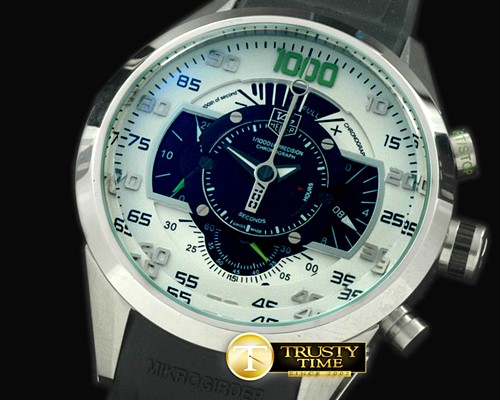 태그호이어 Mikrometer Chrono SS/RU White/Black/Green Jap OS20 Qt -TAG0204B
