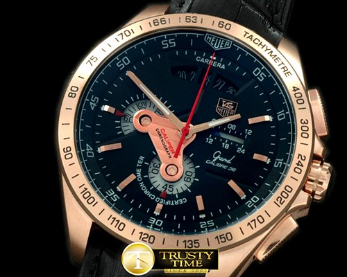 태그호이어 Grand Carrera Calibre 36 RG/LE Black/Red Jap OS Qtz -TAG0206A