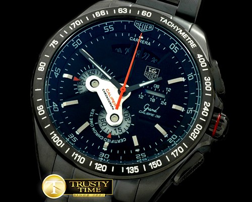 태그호이어 Grand Carrera Calibre 36 PVD/PVD Black/Red Jap OS Qt -TAG0207B