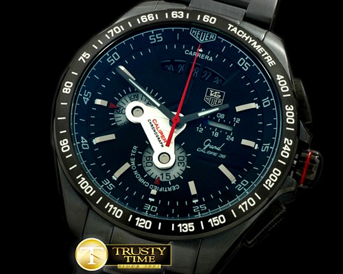 태그호이어 Grand Carrera Calibre 36 PVD/PVD Black/Orange Jap OS -TAG0207C