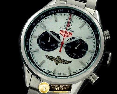 태그호이어 Ferrari Chrono SS/SS White Jap OS20 Quartz -TAG0208B
