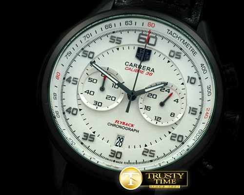 태그호이어 Carrera 50yrs Chrono PVD/RU White Jap OS20 Qtz -TAG0209A