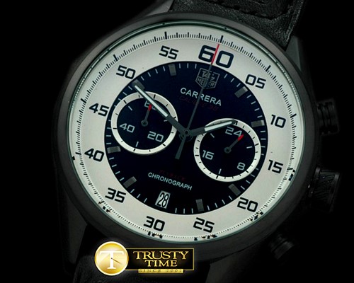 태그호이어 Carrera 50yrs Chrono PVD/RU White/Black Jap OS20 Qtz -TAG0209C