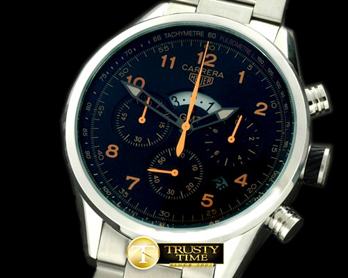 태그호이어 Carrera 50yrs GMT Chrono SS/SS Black Jap OS20 Qtz -TAG0222A