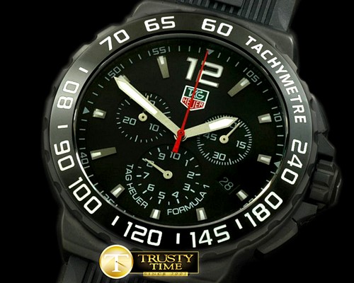 태그호이어 Formula 1 PVD/RU Blk/Wht Swiss Eta Quartz Chrono -TAG0228B
