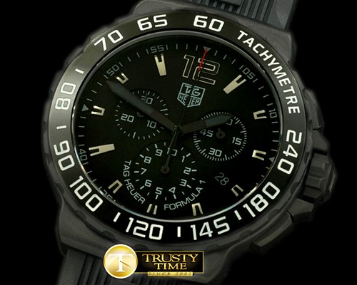 태그호이어 Formula 1 PVD/RU Blk/Blk Swiss Eta Quartz Chrono -TAG0228C