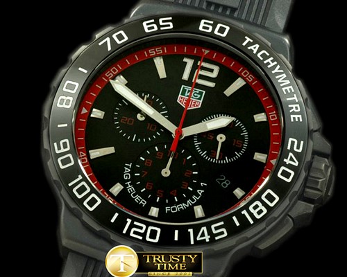 태그호이어 Formula 1 PVD/RU Blk/Red Swiss Eta Quartz Chrono -TAG0228E