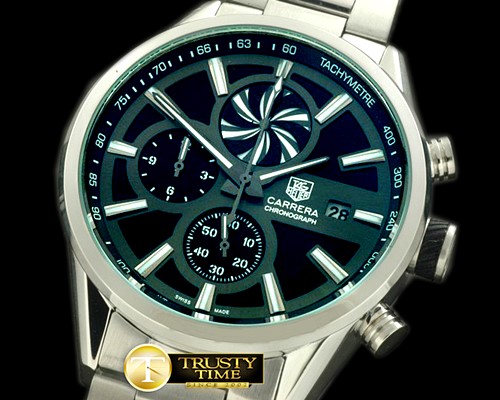 태그호이어 Carrera 50yrs Chrono SS/SS Black Jap OS20 Qtz -TAG0229C