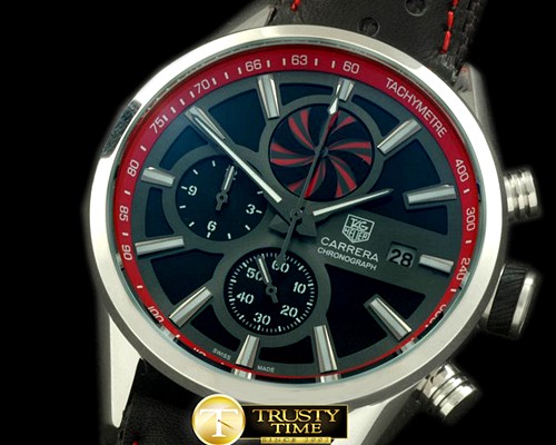 태그호이어 Carrera 50yrs Chrono SS/LE Black/Red Jap OS20 Qtz -TAG0231B