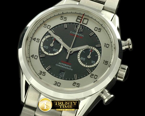 태그호이어 Carrera 1887 Chrono SS/SS White/Grey A7750 -TAG0233A