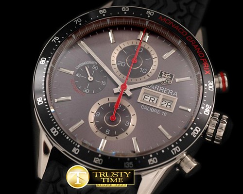 태그호이어 Carrera 43mm Limited Ed Chrono SS/RU Grey A7750 -TAG0239A