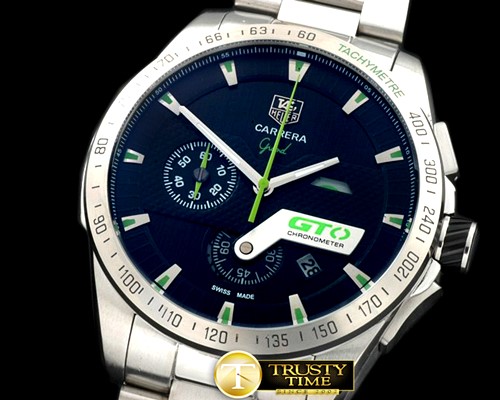 태그호이어 Carrera GTO Chrono SS/SS Black/Green Jap OS20 Quartz -TAG0256A