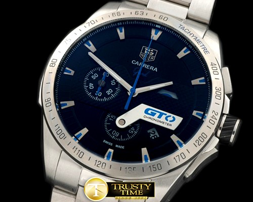 태그호이어 Carrera GTO Chrono SS/SS Black/Blue Jap OS20 Quartz -TAG0256B