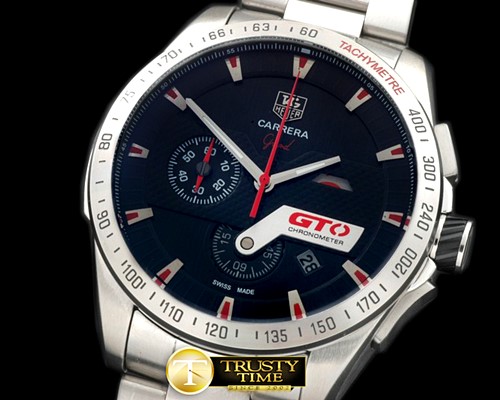태그호이어 Carrera GTO Chrono SS/SS Black/Red Jap OS20 Quartz -TAG0256D