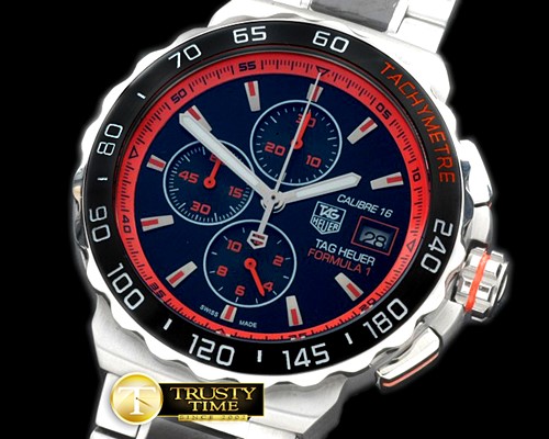 태그호이어 Formula 1 Calibre 16 SS/SS Black/Org OS 20 Qtz Chrono -TAG0257D