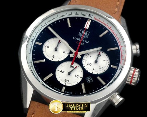 태그호이어 Carrera CH 80Anni Chrono SS/LE Black/Red Jap OS20 -TAG0258C