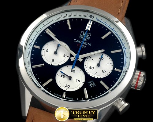 태그호이어 Carrera CH 80Anni Chrono SS/LE Black/Blue Jap OS20 -TAG0258E