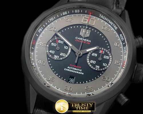 태그호이어 Calibre 36 Flyback PVD/LE Grey/Black A7750 -TAG0259