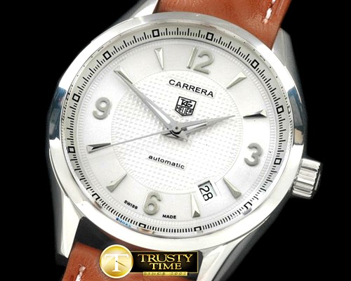 태그호이어 Carrera Automatic Men SS/LE White Asian 28242 -TAG0264B